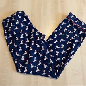 J Crew Blue Pajama Pants w Scottie Dog Size XXS
